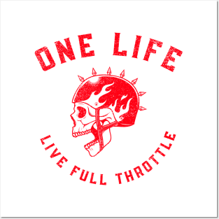 One Life: Live Full Throttle (Faded, Vintage Look) Posters and Art